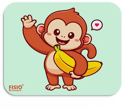 Fisio Cute Mouse Pad for Laptop Computer for Girls and Boys Anti Skid Gaming Table Mat Non Slip Base Mousepad
