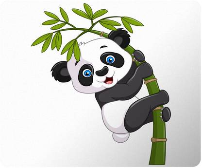 PrintingZone Compatible Print Panda Mouse Pad (8 inch X 7 inch) (MP-186) Non Slip Base Mousepad