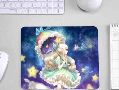 InkWynk Cute Anime Girl With Umbrella Animated Lightweight Durable Non Slip Base Mousepad