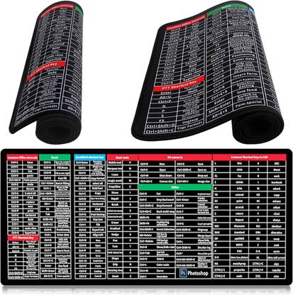 WEMOL Anti Slip Keyboard Computer Pads with Shortcuts Mousepad