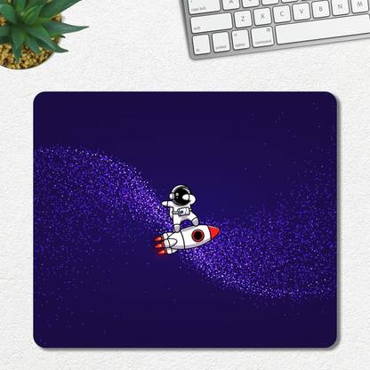 Ourrble Cartoon Astronaut Mouse pad with Anti-Slip Rubber Base & Smooth Mouse Control Mousepad