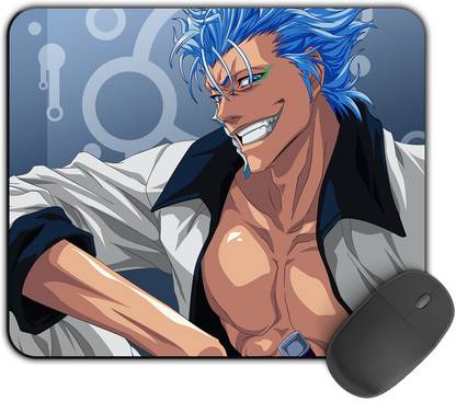Kirmada Printed Designer Mouse Pad Grimmjow Smile Non-Slip Bleach Mouse Pad. Non Slip Base Mousepad