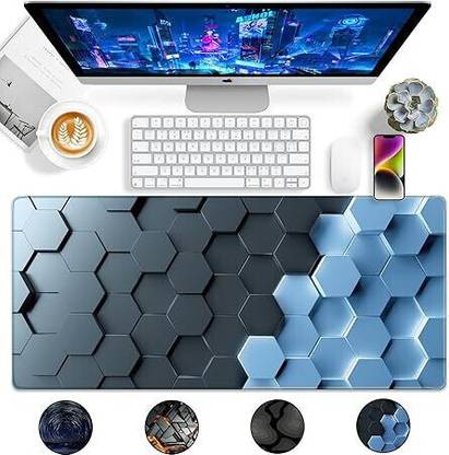 DARSHANAM WORLD Anti-Slip Keyboard Pad, Large Cheat Sheet Mouse Pad, Large Rubber Base Desk Mat Non Slip Base Mousepad