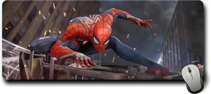 Masipicks XXL Spiderman Rubber Base Mouse Pad (31 x 12 Inches) - Spiderman Gaming Desk Pad Non Slip Base Mousepad