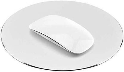 Indian Decor 50463 Premium Stainless Steel Metal Mouse Pad Mat Round Mousepad