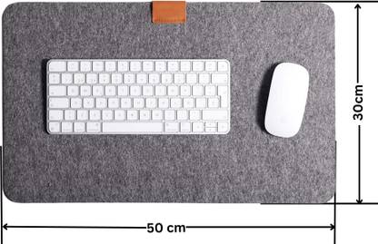 TIERNO Felt Desk Pad, Large Desk Mouse Pad For Gaming 50x30 CM Non Slip Base Dual Sided Mousepad