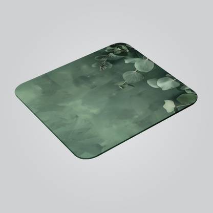 STICK STORE Green Leaves Pattern Mouse Pad Non Slip Base Mousepad