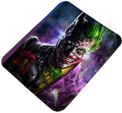 Clapcart Angry Joker Printed Rubber Base Mat Finish Mouse Pad Mousepad