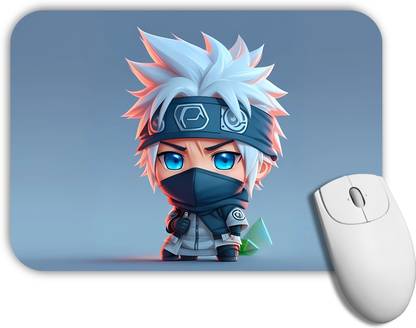 GROOFIEZ Anime Mouse Pad (9 inch x 7 inch) - Kakashi Cartoon Printed Mousepad Non Slip Base Mousepad