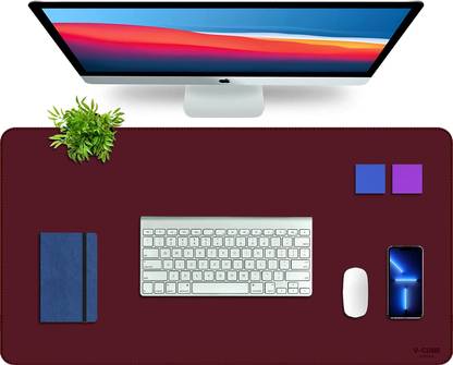 V-Cube Designs Premium Vegan Leather DeskMat/Laptop Mat for Work from Home/Office/Gaming(90x45) Non Slip Base Dual Sided Mousepad