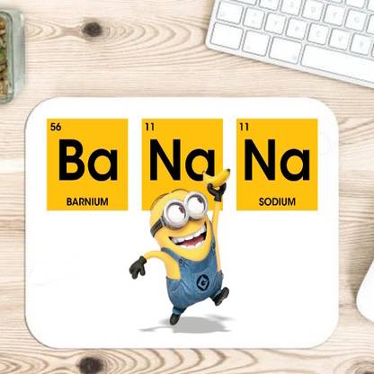PrintingWorld Minions Banana Non Slip Base Mousepad