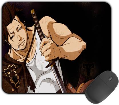 Kirmada Printed Design Mouse Pad Yami With Sword Black Clover Mousepad