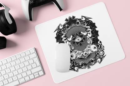 Rushaan Eyeballs - Printed animated Mousepad for animation lovers Non Slip Base Mousepad