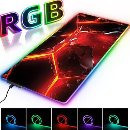 ENTWINO RGB Gaming Mouse Pad, Keyboard Pad, 14 Lighting Mode, Laptop Anti Slip Surface Mousepad