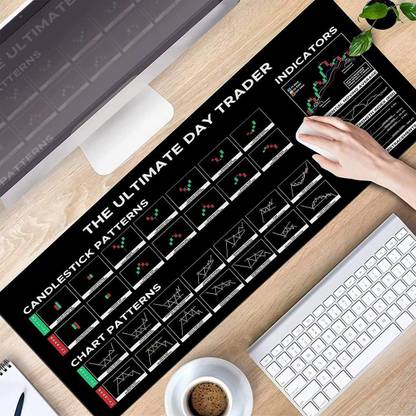 TRINGDOWN Stock Market Day Trader Pad Non Slip Base Dual Sided Mousepad