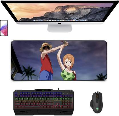 Times Comic Luffy And Nami One Piece Mouse Pad And Desk Mat for Computer Desktop & Gaming Pc Mousepad