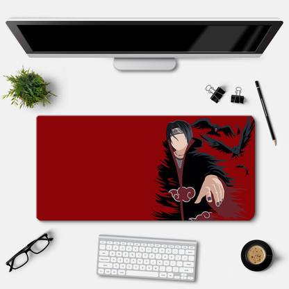 LAMRON Itachi Uchiha Abstract Desk Mat | Deskpad | Computer Table Mat Non Slip Base Mousepad