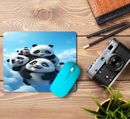 BYSR FASHION Panda Mousepad Anti Slip Printed Mouse Pad For Computer (9X7 Inch) AP-846 Non Slip Base Mousepad