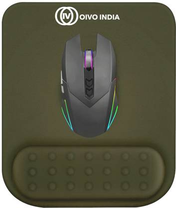 OIVO INDIA Light Grey Gel Mouse Pad Wrist Rest Memory-Foam Ergonomic Cushion Wrist Support Mousepad