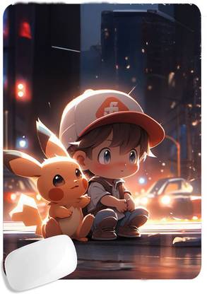 FLEXII Kiddo ash and pickachu Non Slip Base Mousepad