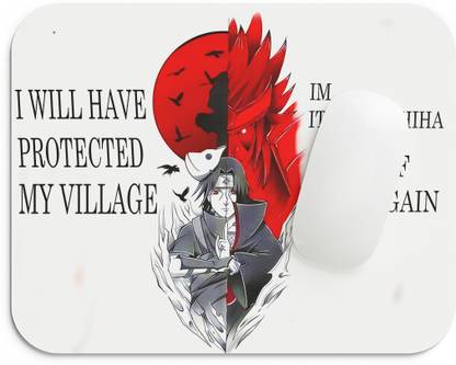 santer Itachi Mouse pad - Itachi Gaming Mouse pad for Computer - Printed Mouse pad Non Slip Base Mousepad