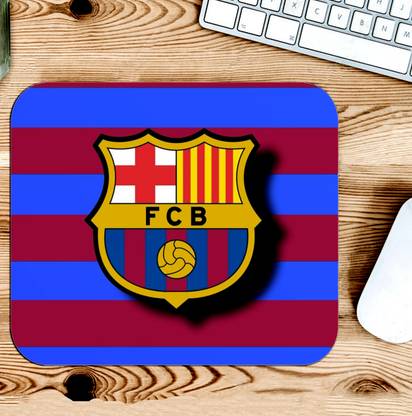 Gfylo FC Barcelona Logo Printed Mouse pad Smooth Surface and anti-Slip Non Slip Base Mousepad