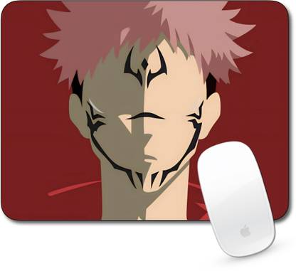 Times Comic Medium Size Sukuna Face Mouse Pad Jujutsu Kaisen For Laptop Desktop & Gaming Pc Non Slip Base Mousepad