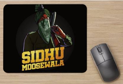 PERFECTMART SIDHUMOOSEWALA LOGO PRINTED MOUSEPAD FOR COMPUTER ,LAPTOP ,PC Non Slip Base Mousepad