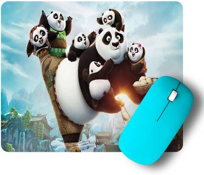 Printwala Panda Mouse Pad Printed Mousepad For Laptop Pc (9x7 Inches)(LMP-482) Non Slip Base Mousepad