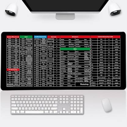 SMB ENTERPRISES Large Office Software Excel English Shortcut Keys Mouse Pad Mousepad
