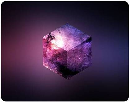 CRAMPS Cube Galaxy Mouse Pad With Non Slip Base Non Slip Base Mousepad