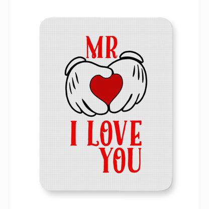 ICARUSBOX Icarus Box Mr i love you valentine Mouse Pad Mat Anti-Slip Rubber Mousepad