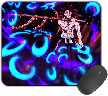 Kirmada Printed Designer Mouse Pad Kokushibo Attack Non-Slip Demon Slayer Non Slip Base Mousepad