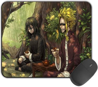 Kirmada Printed Design Mouse Pad Aizawa & All Might Non-Slip My Hero Acadamia Non Slip Base Mousepad