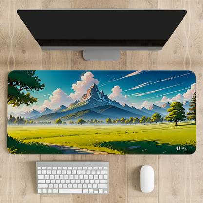UNITY Mountain Landscape Desk Mat Water-Resistant Gaming Mouse Mat For Home & Office Non Slip Base Mousepad
