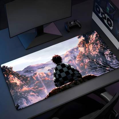 Eshaaver Laptop & Desktop Mat Tanjiro Kamado Animie Printed & Spill Proof-DSDP009 Non Slip Base Mousepad
