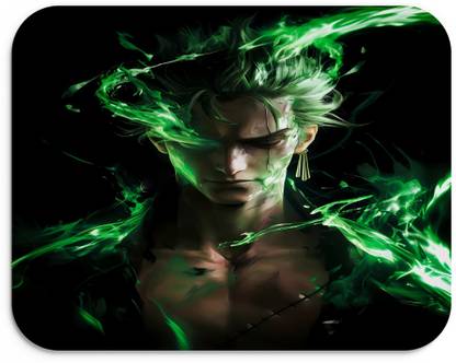 ForVano Zoro Printed One Piece Anime Rubber Base For Gaming Z157 Non Slip Base Mousepad