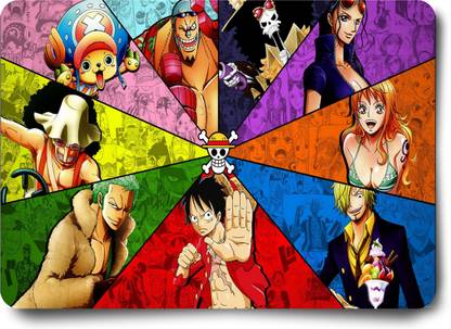 Replix One Piece Anime Printed Mousepad with Smooth Mouse Control for Laptop Non Slip Base Mousepad