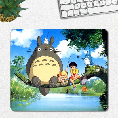 Ourrble My Neighbor Totoro Mouse pad with Anti-Slip Rubber Base & Smooth Mouse Control Non Slip Base Mousepad