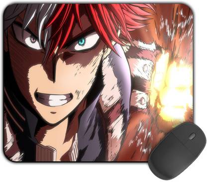 Kirmada Printed Design Mouse Pad Angry Todoroki Non-Slip My Hero Acadamia Mousepad