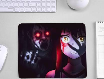 InkWynk Mieruko Chan Ghost Trending Anime Art | Durable Lightweight Non Slip Base Mousepad