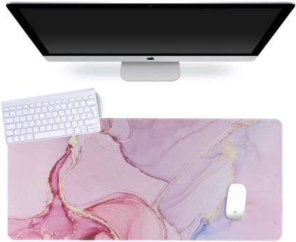 AlexVyan Gaming Anti-Fray Water Resistant Computer Keyboard Mouse Mat Large Marble. Non Slip Base Mousepad