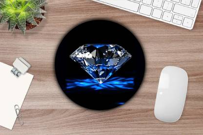 SANNU CREATION Diamond Shape HD Round Mouse Pad For Laptop/Desktop/Computer Mousepad