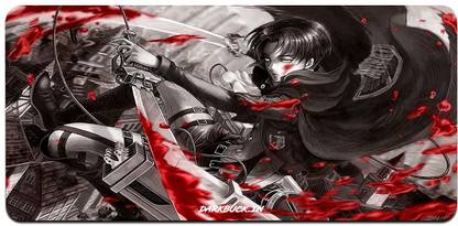 DarkBuck Large Extended Anime Mouse Pad Gaming Long Mousepads AOT Mikasa Non Slip Base Mousepad