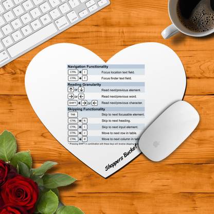 Shoppers Bucket Compi Key Heart Mousepad Heart Mousepad Non Slip Base Mousepad