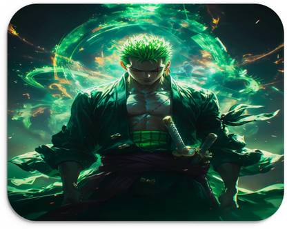ForVano Zoro Printed One Piece Anime Rubber Base For Gaming Z167 Non Slip Base Mousepad