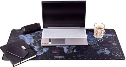 KedarKantha World Map Design Gaming Mouse Pad with Nonslip Base 70*30 Mousepad