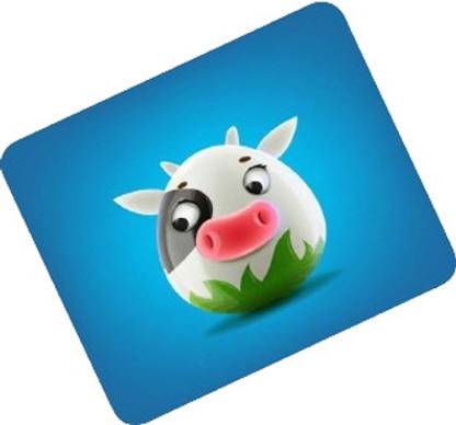 DECRONICS Cute Cow Printed Mouse Pad for PC/Laptop/Computer And Gaming Non Slip Base Mousepad