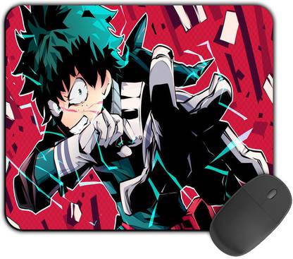Kirmada Printed Design Mouse Pad Deku Face Non-Slip My Hero Acadamia Non Slip Base Mousepad