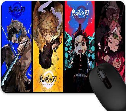 Manga Shop Demon Slayer Tanjiro, Nezuko, Anime High Speed Tracking 3mm Thickness Non Slip Base Mousepad